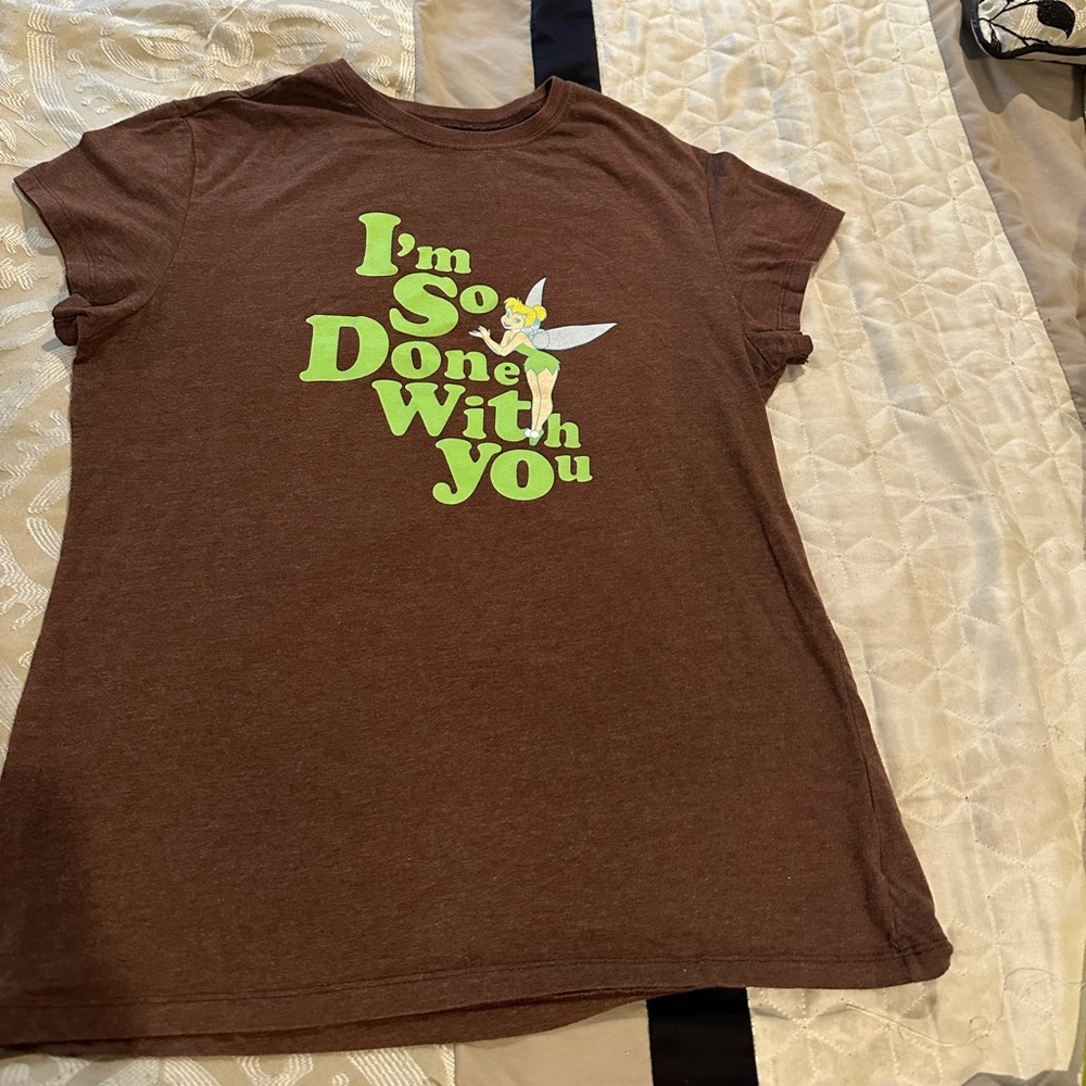 Vintage Disney Tinker Bell  xl t-shirt vgc I am so done with you.
